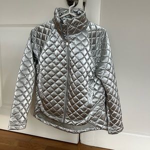 Whisper featherless jacket by Athleta metallic silver